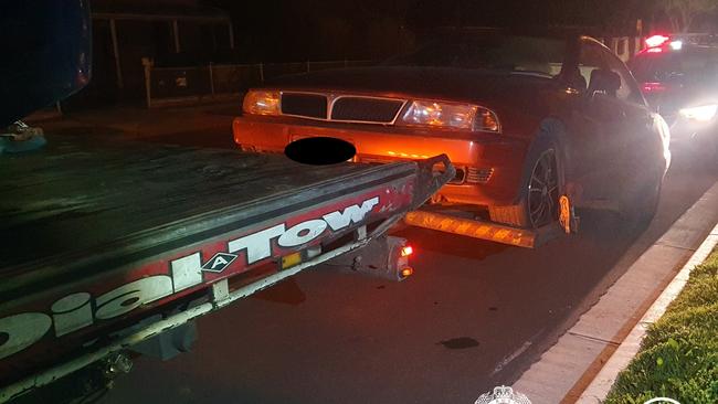 A driver has lost his licence after blowing nearly seven times over the legal blood alcohol limit at Seaton. Picture: SA Police