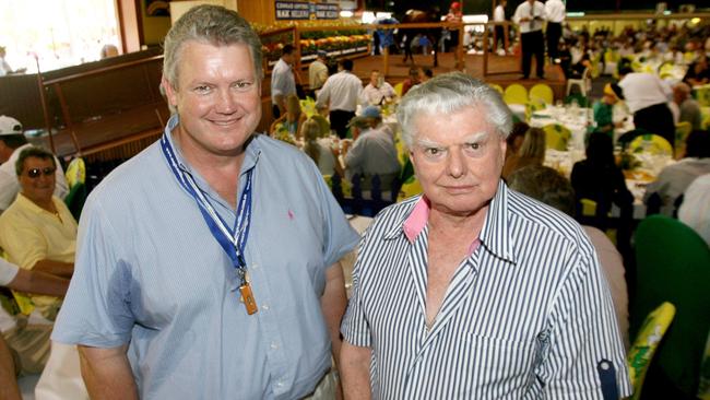 News BCM 11.1.07 Magic Millions Sales. Anthony Cummings and his father Bart Cummings. Magic Millions Sales at the Gold Coast. Pic Peter Wallis