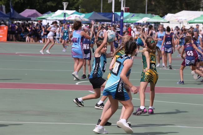 The Netball Qld Primary Schools Cup grand finals are being held at the Hinterland District Netball Association at Mudgeeraba. Picture: Mike Batterham.