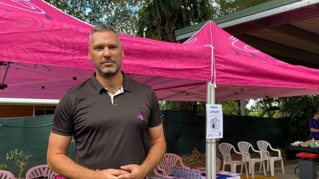Member for Leichhardt Matt Smith attended a domestic violence services awareness event, hosted by three Indigenous organisations - the Queensland Indigenous Family Violence Legal Service, Mookai Rosie and the Remote Area Aboriginal and Torres Strait Islander Corporation - on Friday, May 30, 2025. Picture: Elodie Jakes