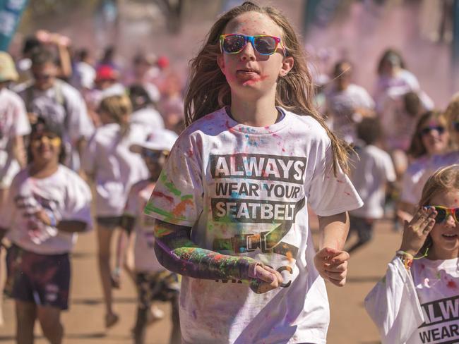 BARUNGA, AUSTRALIA - NewsWire Photos - JUNE 09, 2024: The Colour Run is on as the annual Barunga Festival, 375 km south of Darwin as the community of Barunga opens its doors to the world in a celebration of Culture, Sport and Art Picture: NewsWire / Glenn Campbell