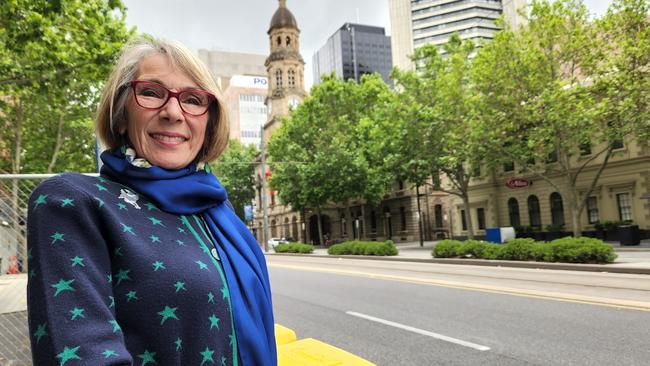 Lord Mayor Jane Lomax-Smith in King William Street. Picture: Colin James