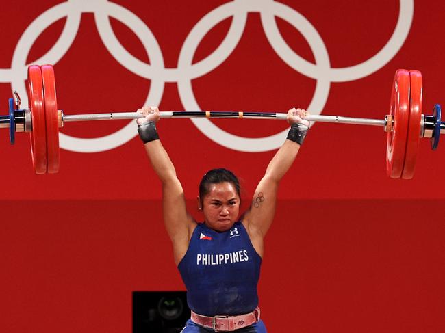 Hidilyn Diaz bagged her country’s first ever Olympic gold medal. Picture: Getty Images