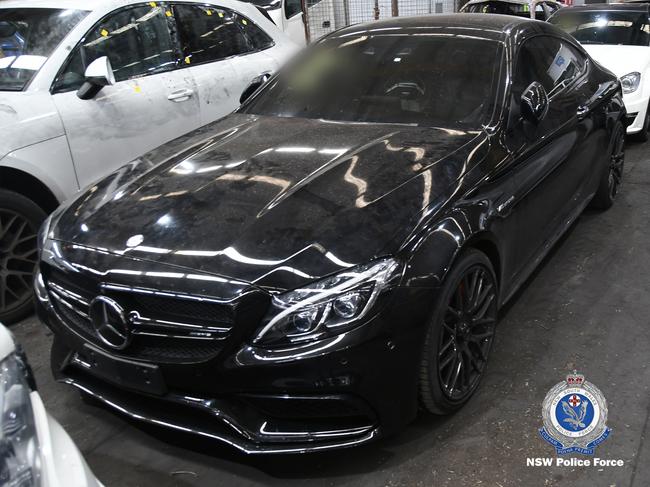 A Mercedes seized by police. Picture: NSW Police