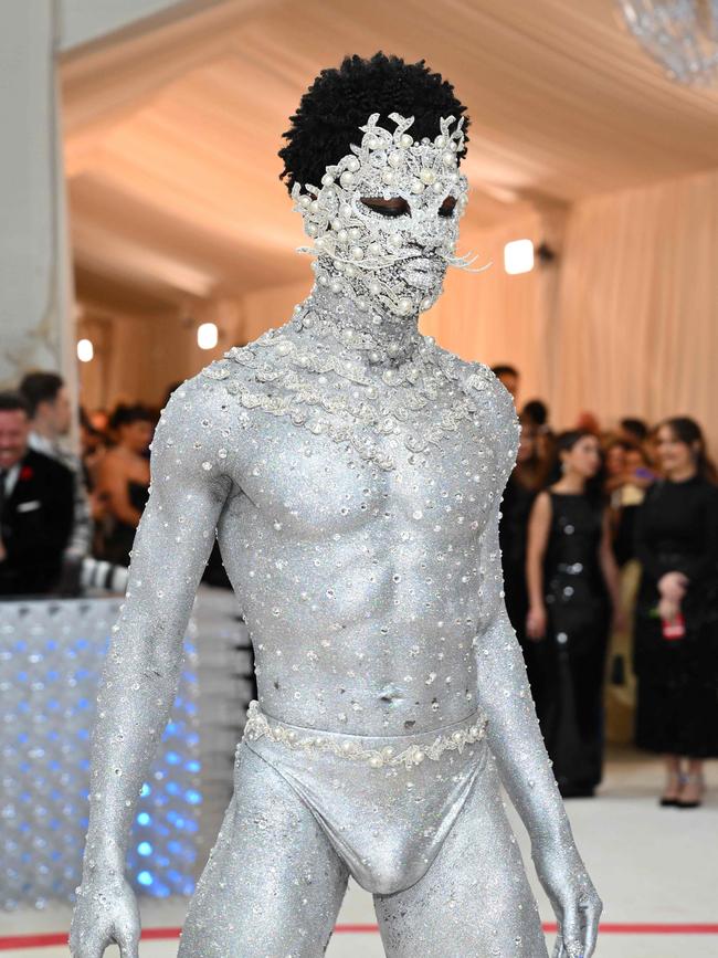 US rapper Lil Nas decided to go for this subtle, understated look. Photo: AFP.