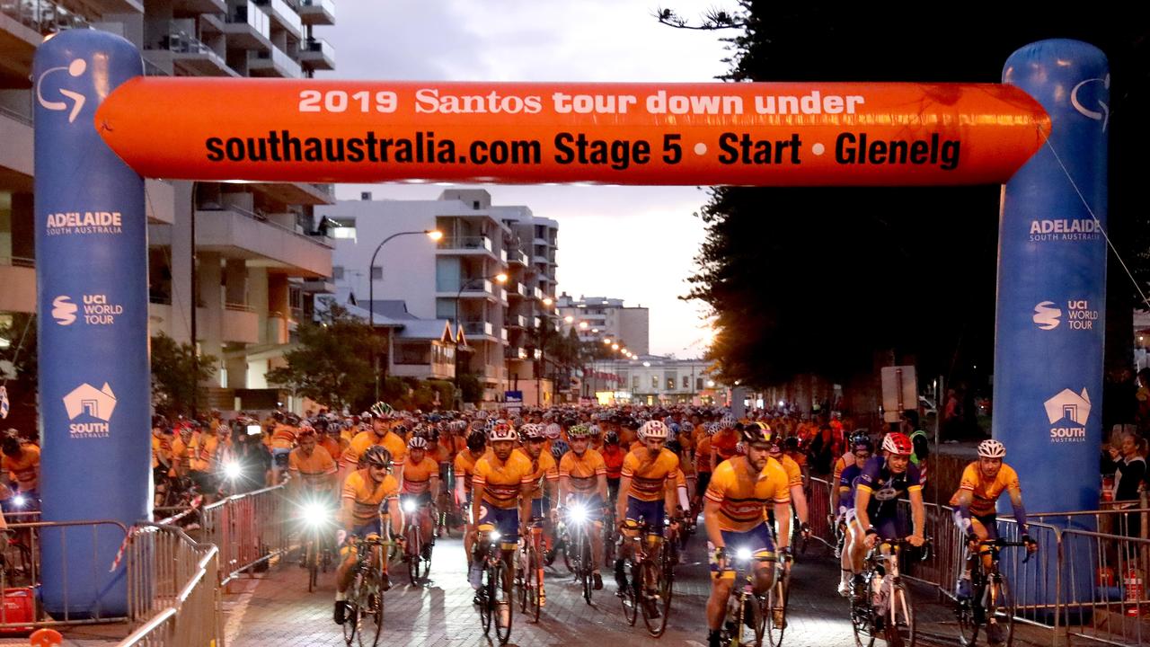 Riders at the start of the event. (AAP Image/Dean Martin)