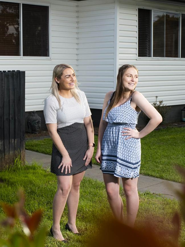 Sisters Brooke and Jade Miller have bought their first home together. Picture: Darren Leigh Roberts