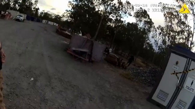 Dog squad arrests two Gold Coast men hiding under a shipping container