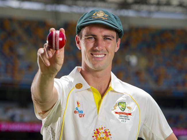 NO ONLINE BEFORE 7PM,  TABLOIDS P1  Australian Cricket Skipper Pat Cummins at The Gabba,  ahead of the  menâs Vodafone Ashes Series which starts  on Wednesday, December 8, 2021. Picture: Jerad Williams