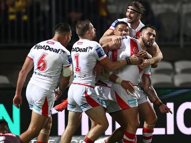 The Dragons ran out big winners on Thursday night. (Photo by Cameron Spencer/Getty Images)