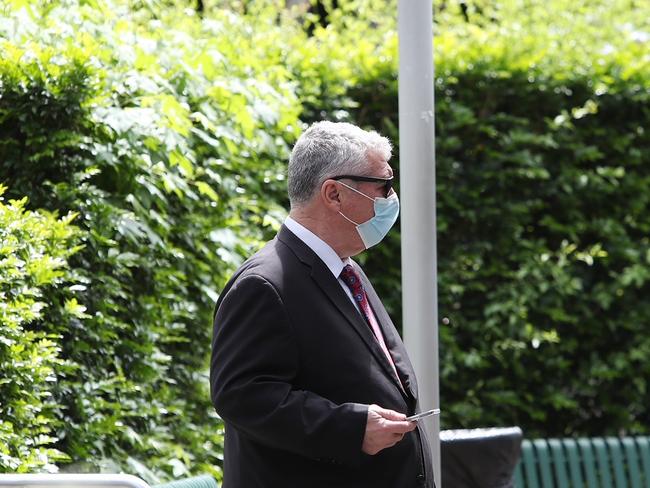 Former NSW Minister John Della Bosca arriving at Gosford Local Court where he was convicted of mid-range drink-driving in November. Picture: Sue Graham