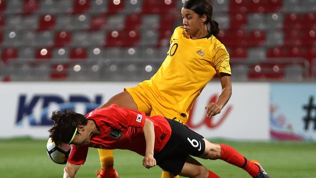 Sam Kerr endured a frustrating night in Amman.