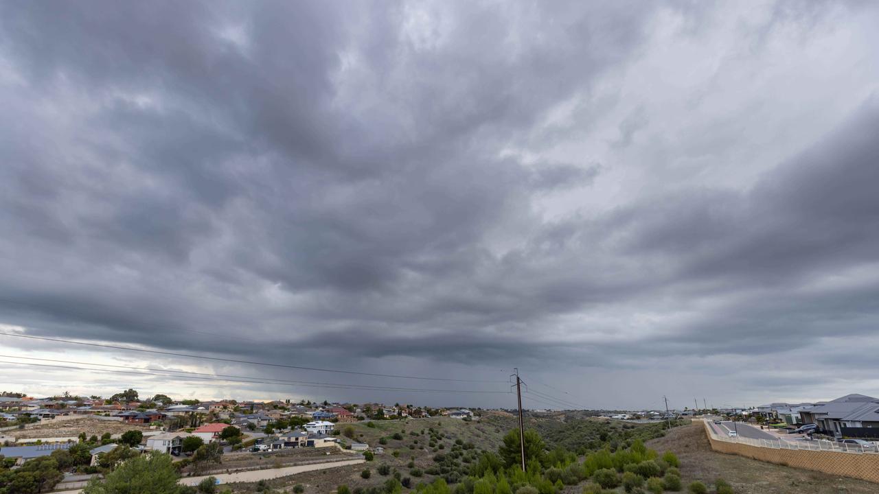 Dark skies are set to cover Adelaide later on Thursday morning. Picture: Ben Clark