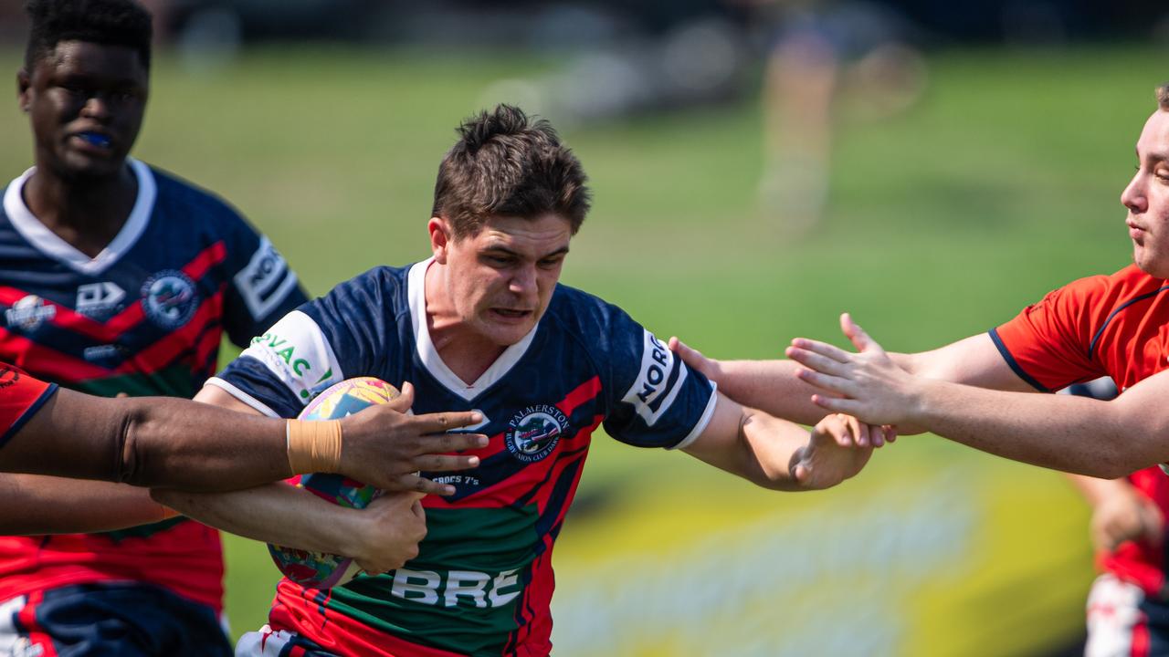 MacKillop Saints vs. Palmerston Crocs at 2023 Hottest 7s at TRL Stadium, Darwin. Picture: Pema Tamang Pakhrin