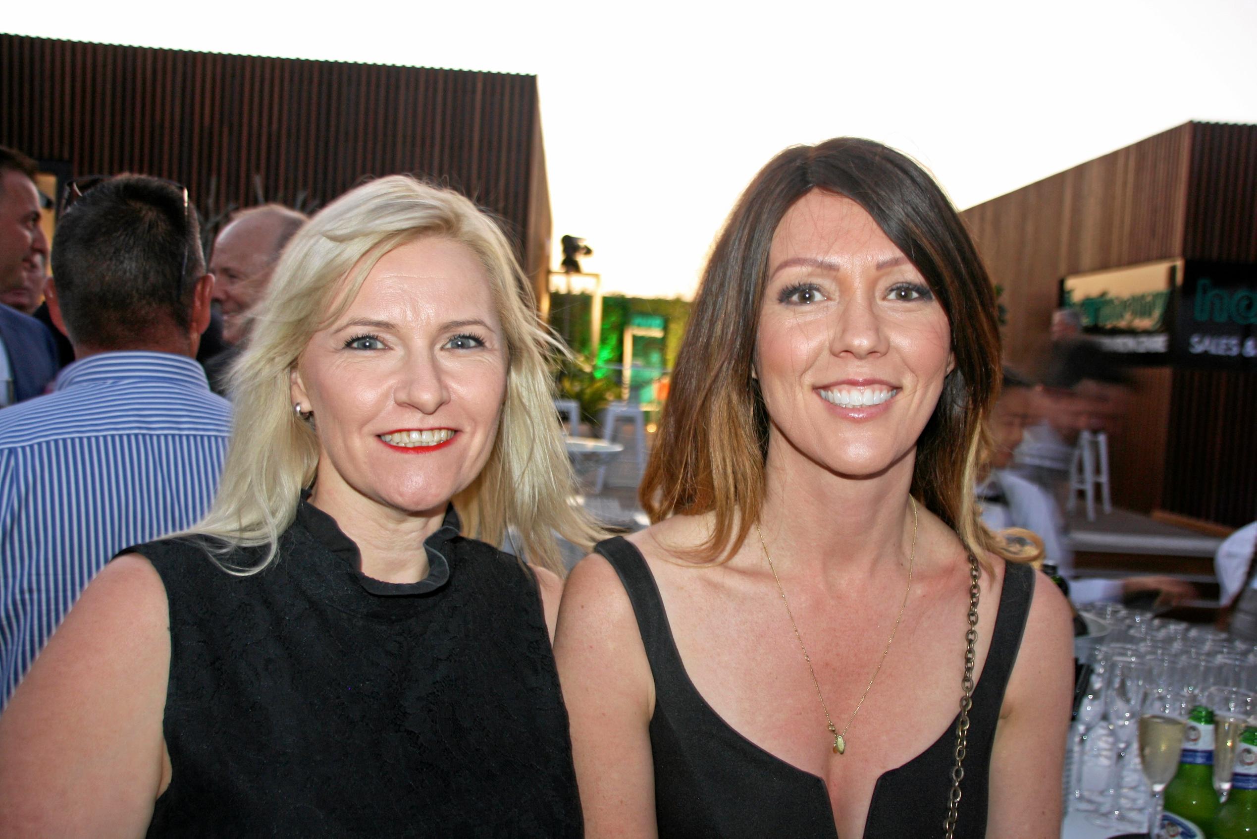 Kate Mayne and Kendra Bullock of Vantage at AVID Property Group's launch of its new sales and information centre in Palmview's master-planned community of Harmony. Picture: Erle Levey