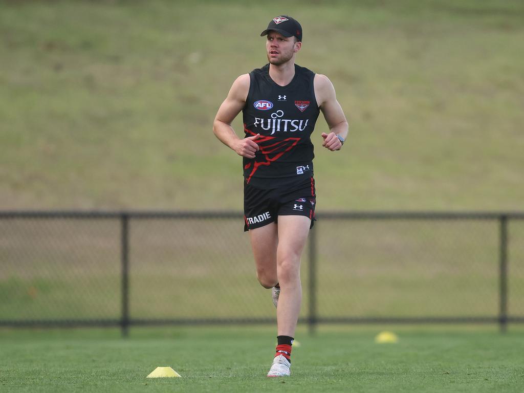 Jordan Ridley is ready to go at VFL level, but Brad Scott isn’t racing him back at AFL level. Picture: Daniel Pockett/Getty Images.