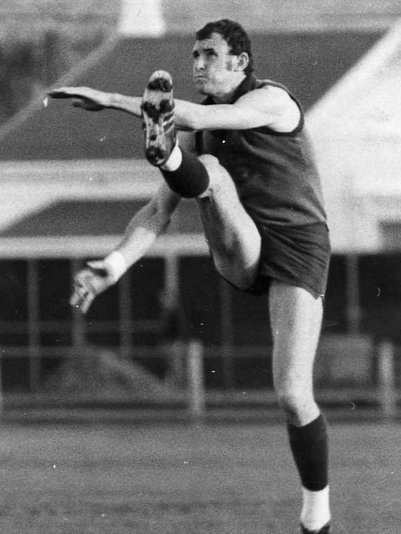 Sturt great and Unley High old scholar Malcolm Greenslade training in 1970.