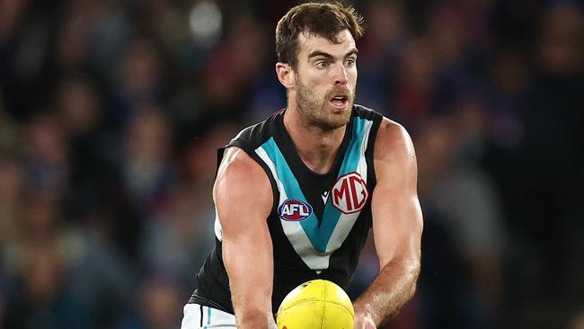 Scott Lycett has his sights set on a round one debut for Port District. Picture: Michael Willson/AFL Photos via Getty Images