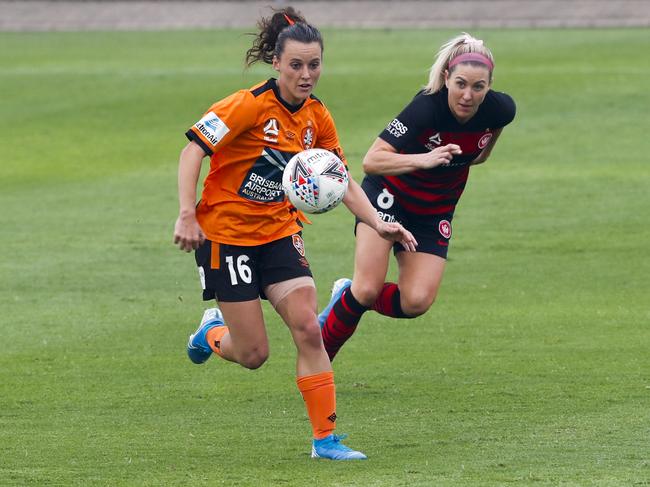 Hayley Raso in action for Brisbane Roar earlier this month. Picture: David Neilson/Getty Images