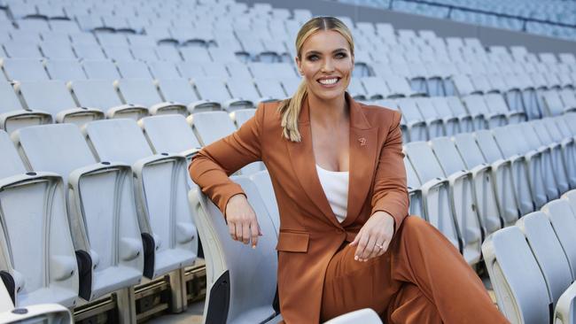 Abbey Holmes has moved into the media after her playing career. Picture Supplied Channel 7