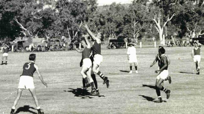 An early game of Aussie rules.