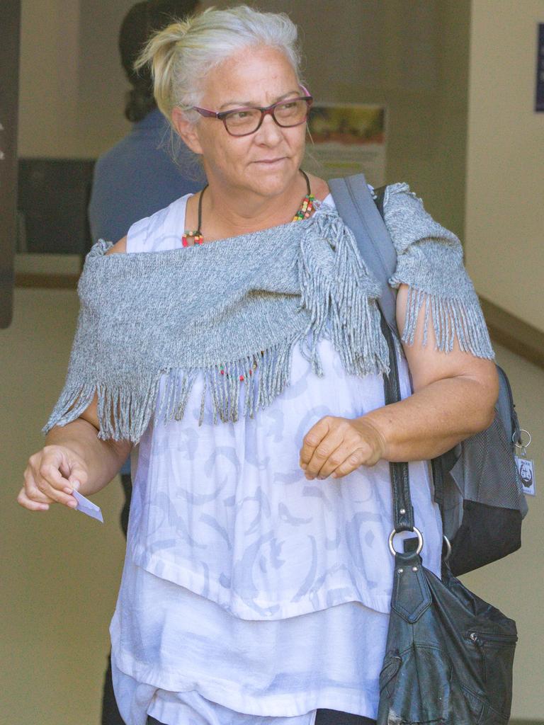 Angela Rita Marcus appeared in Darwin Local Court charged of aiding another to commit an offence in relation to the kidnapping of five-year-old Grace Hughes. Picture: Glenn Campbell