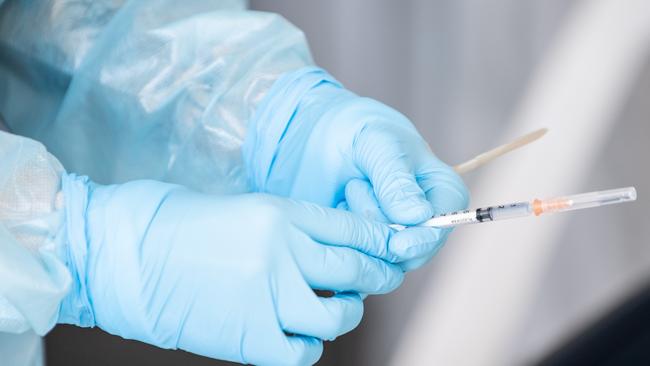 SYDNEY, AUSTRALIA - NewsWire Photos September 24, 2021: Prepared Pfizer Vaccines at the Drive-Through COVID-19 Vaccination Hub at Belmore Sports Ground, Sydney. Picture: NCA NewsWire / James Gourley