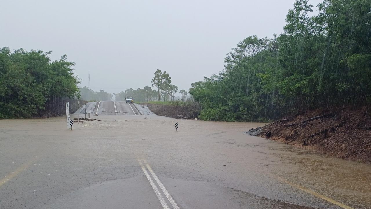 The flooded Allambie Lane in Rasmussen on Friday, December 20. Division 4 councillor Kristian Price is concerned motorists are driving through the water and ignoring closed signage. Picture: Supplied