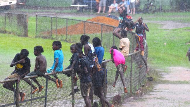 Images from the Round 9 NTFL MPL/WPL clash between the Tiwi Bombers and Palmerston Magpies at Bathurst Island, 30 November 2024. Picture: Darcy Jennings