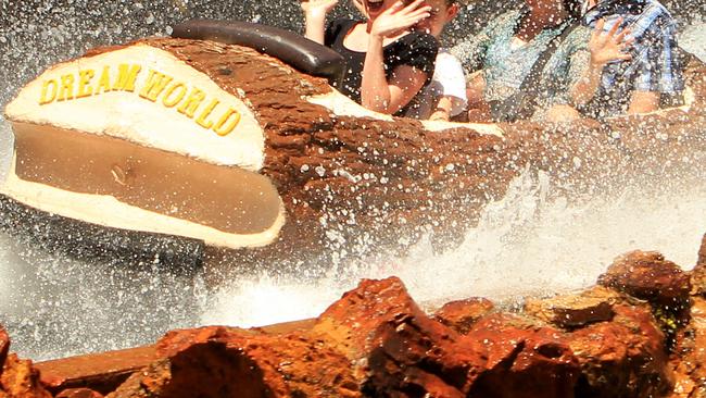 The Rocky Hollow Log Ride at Dreamworld (file picture). Picture: Mike Batterham