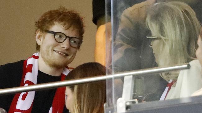 The international star smiles at Michael Gudinski’s widow, Sue. Picture: Dylan Burns