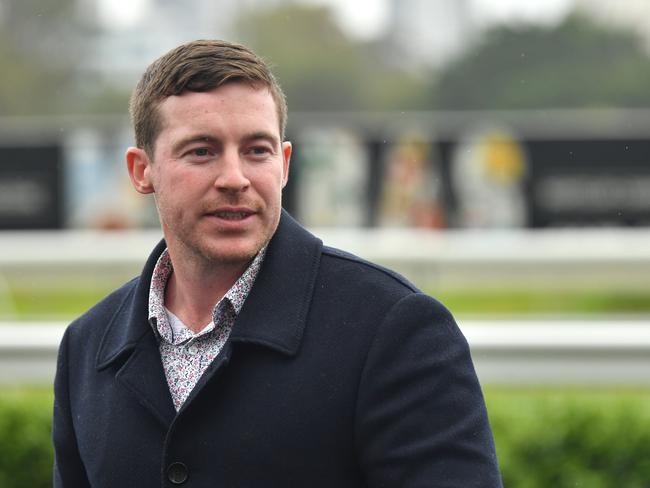 Trainer Ben Currie is seen during the QTIS Jewel Raceday at Aquis Park on the Gold Coast, Saturday, March 16, 2019. (AAP Image/Darren England)