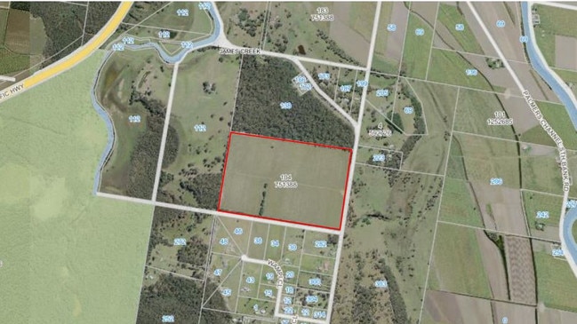 James Creek residents are fighting a transformative 290 subdivision proposal for James Creek Rd, James Creek. Subject site outlined in red.