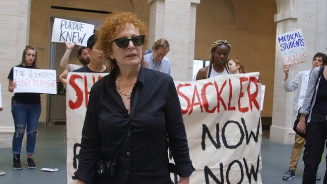 Photographer and activist Nan Goldin in the documentary film All the Beauty and the Bloodshed, about the opioid crisis in the US