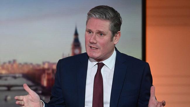 Keir Starmer appears on the BBC on Sunday. Picture: AFP