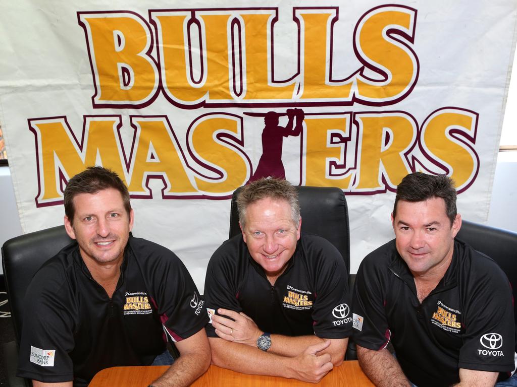 Bulls Masters Michael Kasprowicz, Ian Healy and Jimmy Maher, Maher believes the model could work in other states.