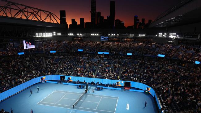 About 25 per cent of Asutralian Open fans were from interstate, outside Melbourne or overseas. Picture: AFP