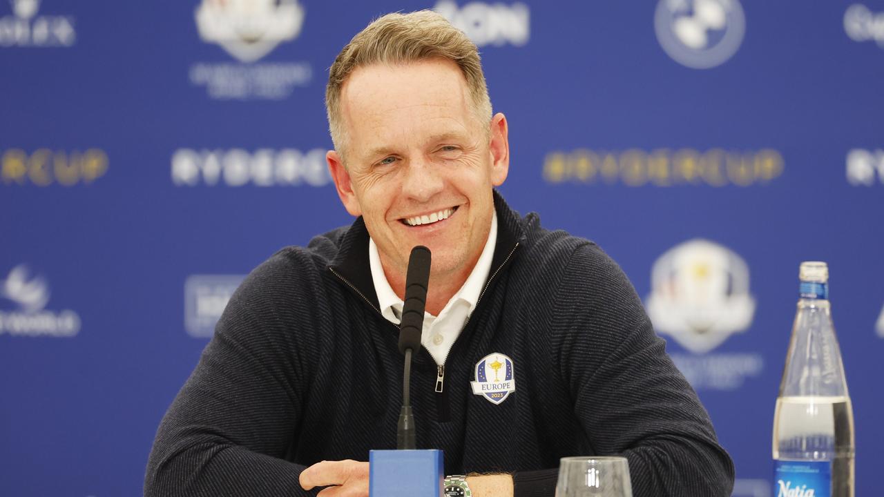 Team Europe captain Luke Donald hopes the home support will come in handy during the Ryder Cup. (Photo by Mike Ehrmann/Getty Images)