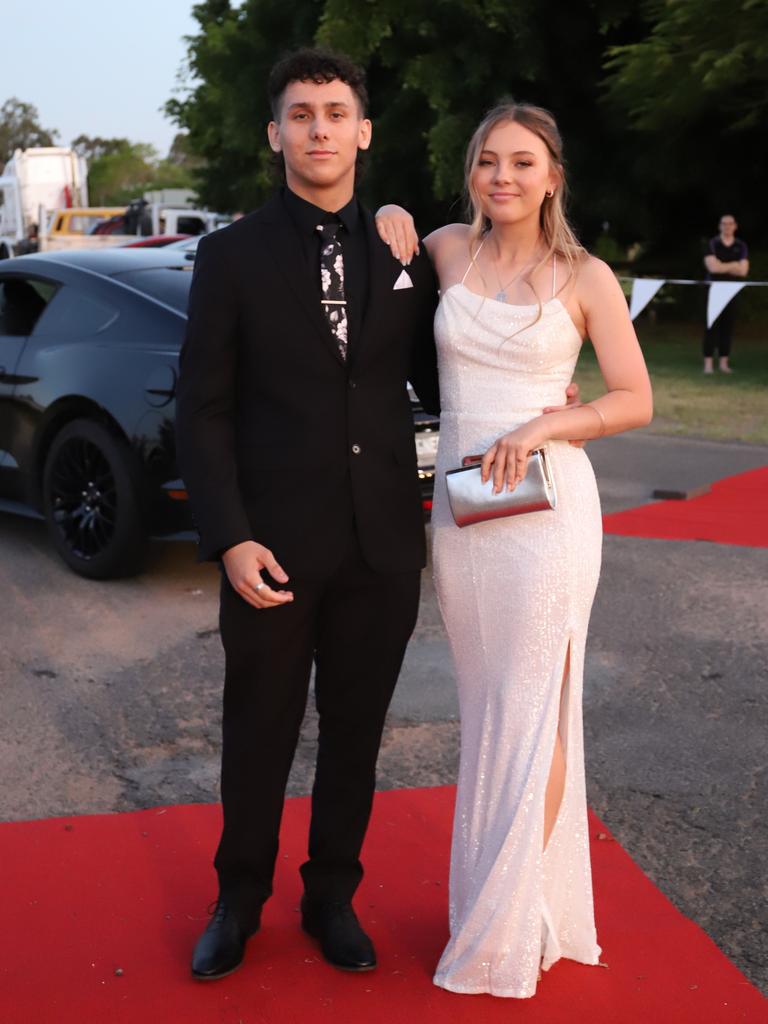 Josh Harry and Steffany Stockmeier at the James Nash State High School formal 2022.