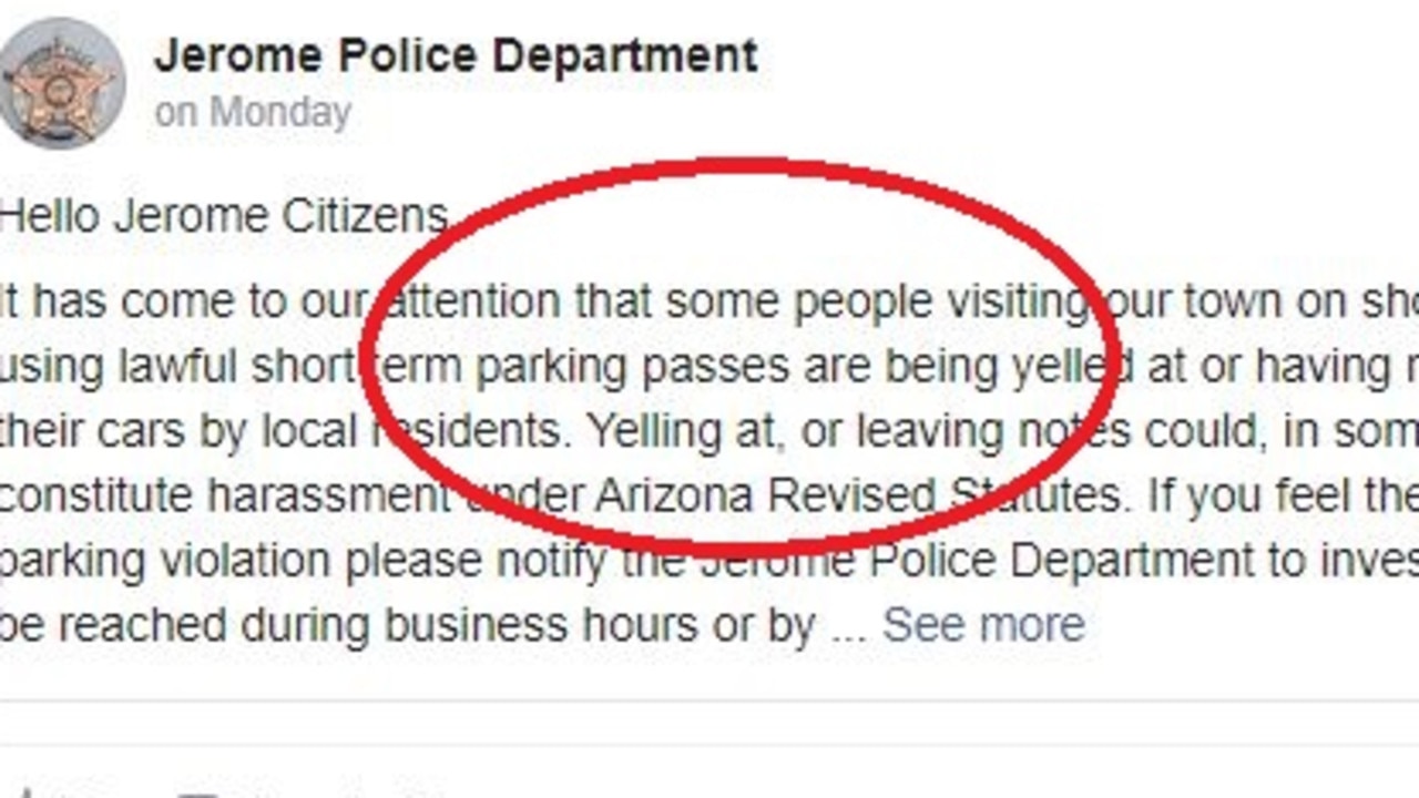 Arizona Police Warn Locals To Stop Harassing Or Charges Will Be Laid ...