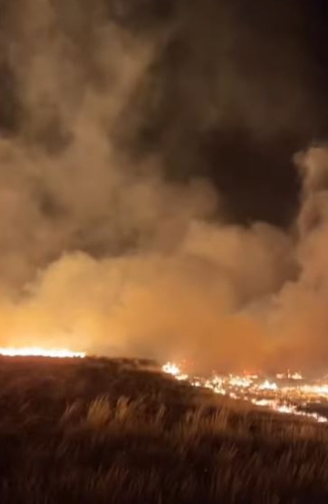 Fire is now threatening the town of Dimboola. Picture: Jamie Chandler/ Facebook