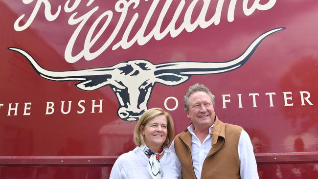 27/01/21. Andrew Forrest and wife Nicola will be touring the RM Williams manufacturing floor in Salisbury. It's the first time since they bought the business.  Nicola and AndrewPicture: Keryn Stevens