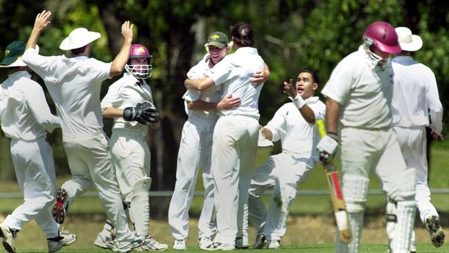 Palmerston’s Darren Treumer is caught by Robert Kensey off Nick Berry. Picture: Michael Marschall.