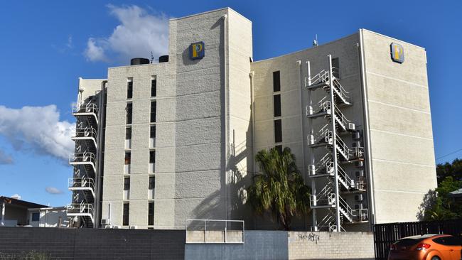 The rear of the Rockhampton Plaza Hotel building from the back laneway.