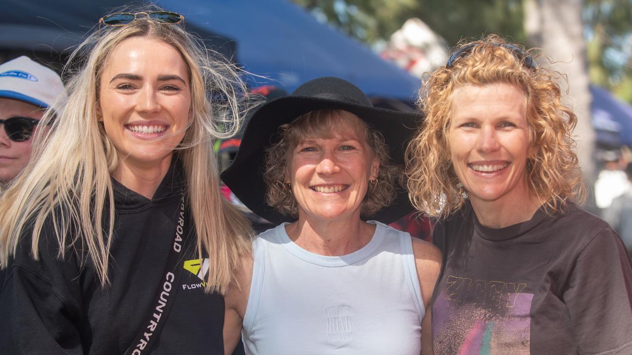Sarah Jansen, Tina Jansen and Penny LeGarde at Motorcycle Beach Races at Grasstree Beach Sunday 27 August 2023 Picture: Michaela Harlow