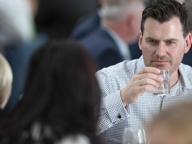 Luke Martin during a TICT luncheon to discuss the stadium in Hobart. Picture Chris Kidd