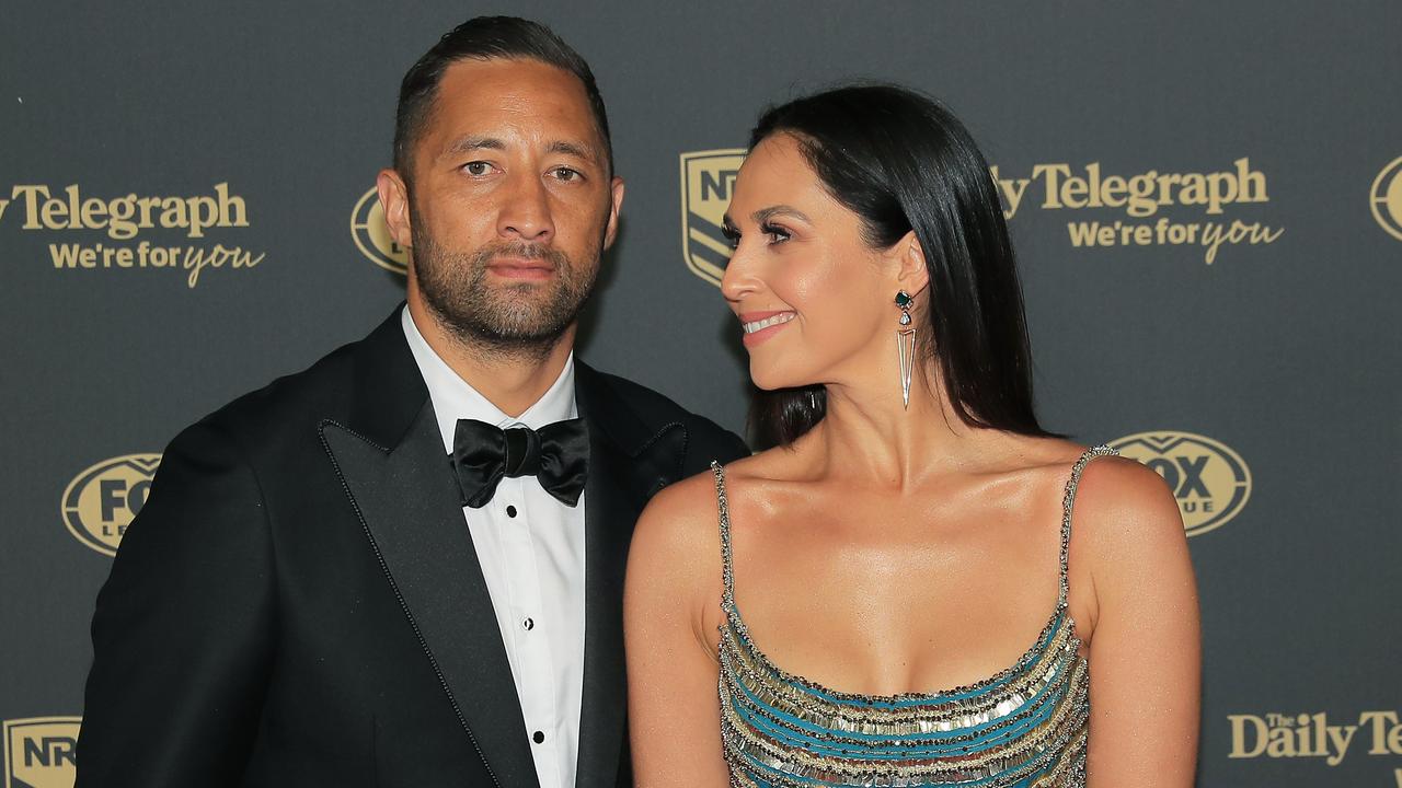 Benji Marshall and wife Zoe Marshall. Photo by Mark Evans/Getty Images.