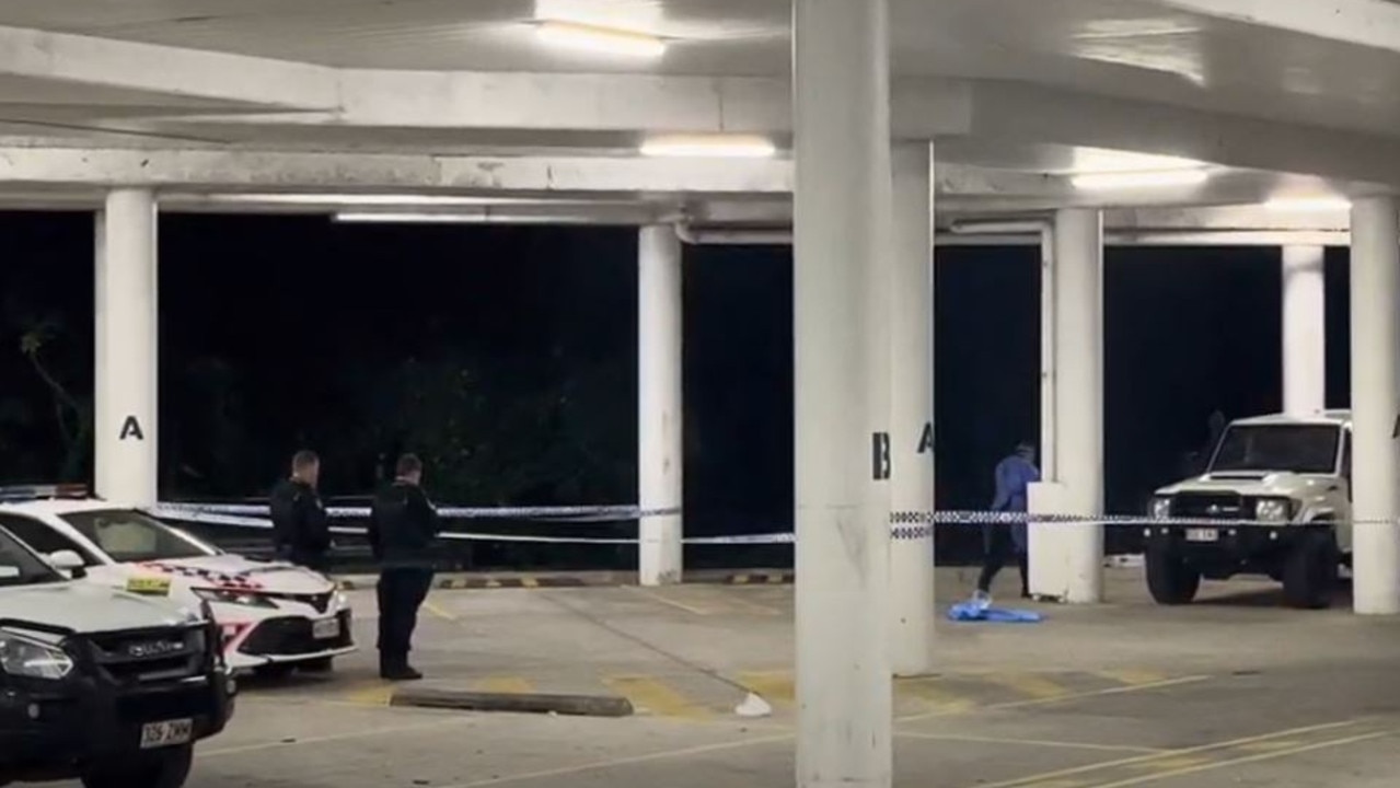 Emergency services have rushed to the scene of a stabbing in the carpark of Bunnings west of Brisbane where a young man has suffered significant wounds.