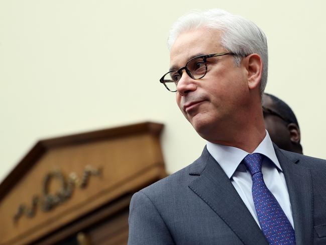 (FILES) In this file photo Charles W. Scharf, CEO and president of Wells Fargo & Company, arrives for testimony before the House Financial Services Committee March 10, 2020 in Washington, DC. - Wells Fargo's chief executive apologized Won September 23, 2020 over remarks that pointed to a lack of black talent as a factor in why the bank's operating leadership remains mostly white. Charles Scharf, who was installed about a year ago as CEO to turn around the bank following a fake accounts scandal, told employees he was sorry following news reports spotlighting Scharf's statements in June in the wake racial justice protests. (Photo by WIN MCNAMEE / GETTY IMAGES NORTH AMERICA / AFP)