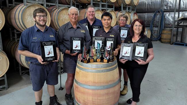 The team at Ballandean Estate Wines took home a barrel of awards at the 40th Queensland Wine Awards. Photo: Contributed